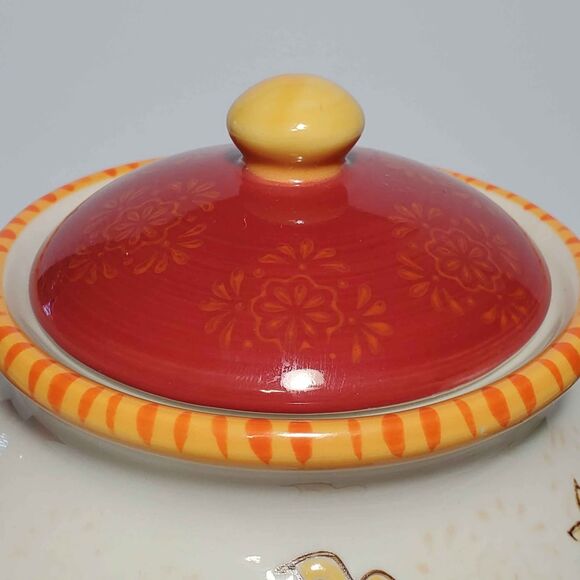 Artistic Accents Teapot Floral Orange - Picture 3 of 9